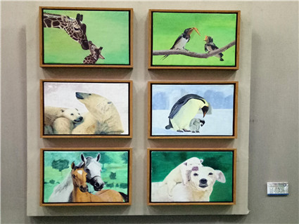 陈国庆校长等校领导参观米乐官网艺术教学部2017届绘画专业毕业生作品展